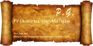 Prikaszky Gardénia névjegykártya